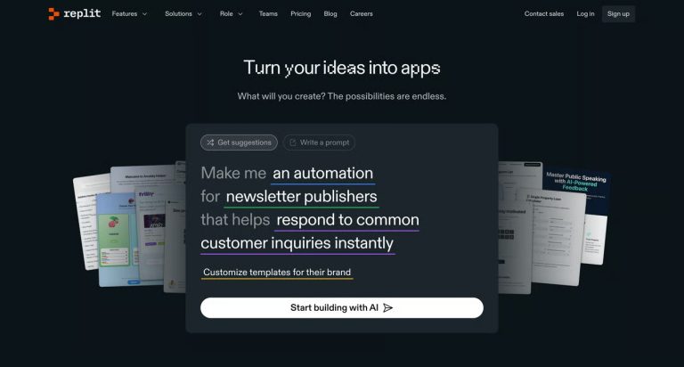 Online coding platform Replit interface showing how developers build and run software directly in the browser without local setup